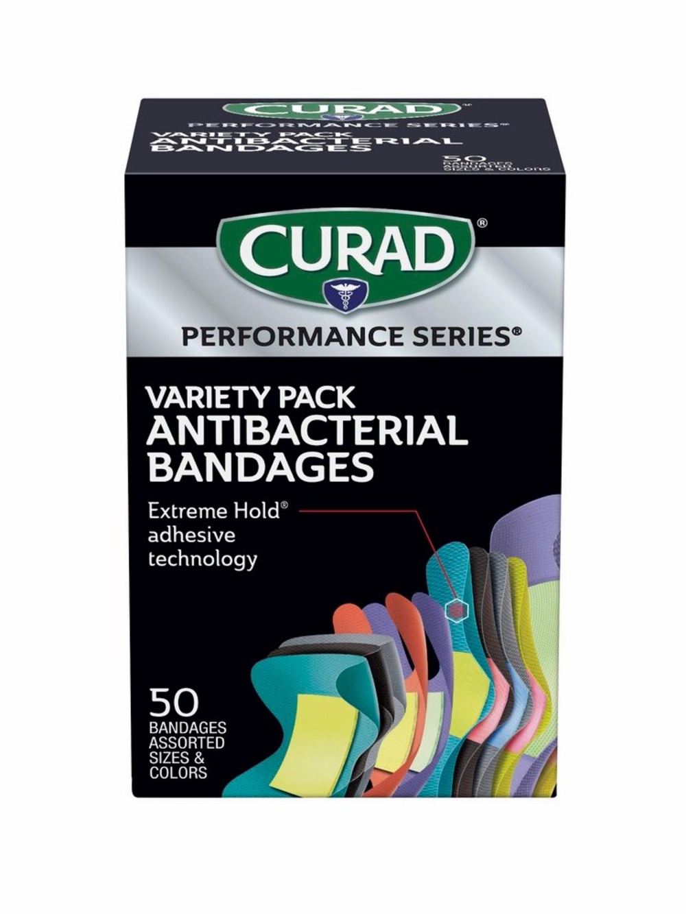 Performance Series Antibacterial Bandages - Assorted Colors
